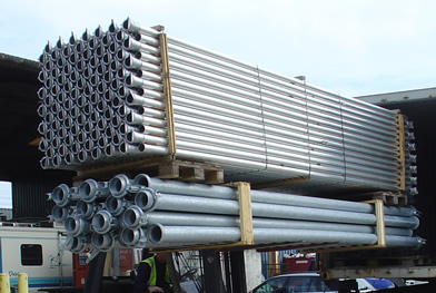 Aluminium irrigation pipes leaving for export